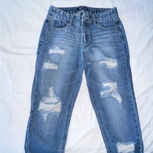 Navy blue boyfriend jeans